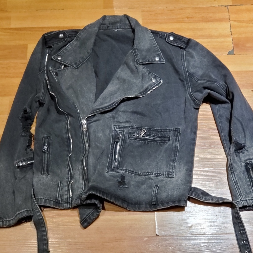 Denim Biker Jacket